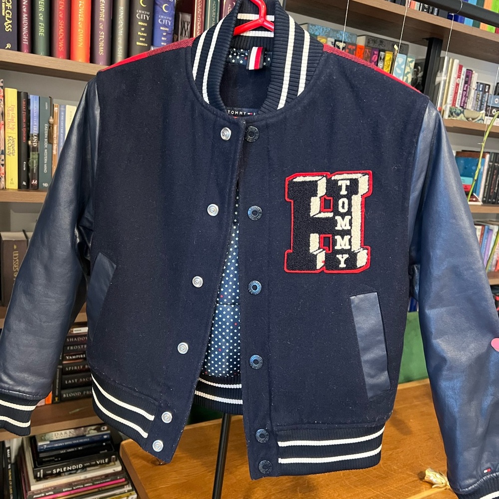 Tommy Hilfiger Navy and Red Kids Letterman Coat S 8/10